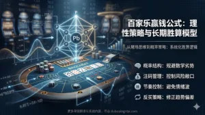百家乐赢钱公式：理性策略与长期胜算模型