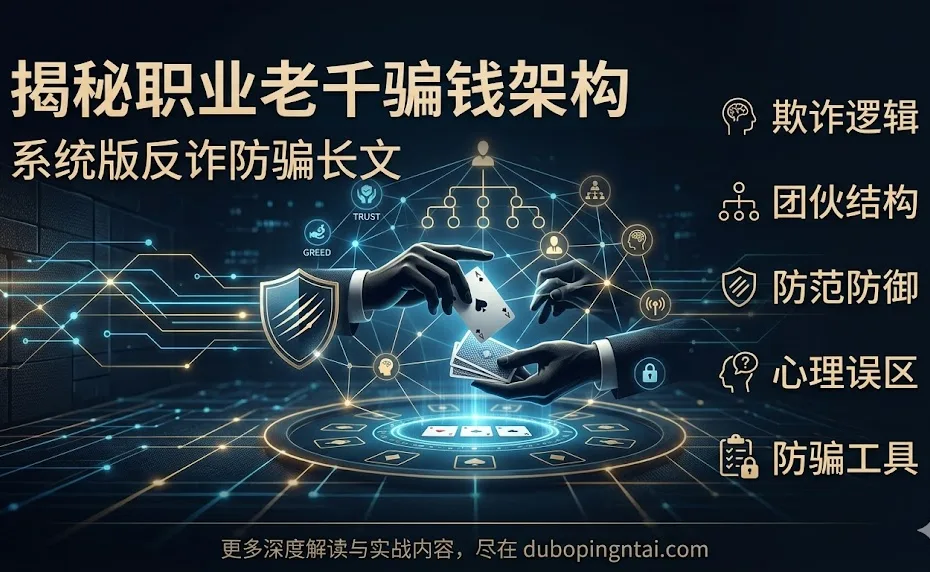 揭秘职业老千骗钱架构（系统版反诈防骗长文）