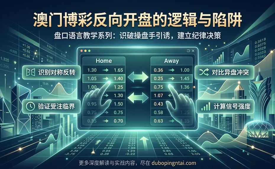 盘口语言教学系列八——澳门博彩反向开盘的逻辑与陷阱