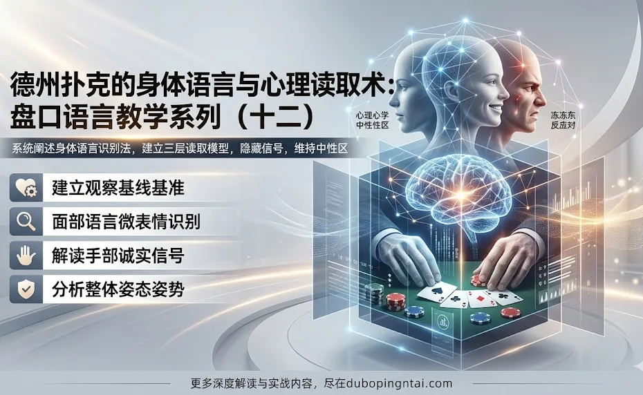 盘口语言教学系列十二——德州扑克的身体语言与心理读取术