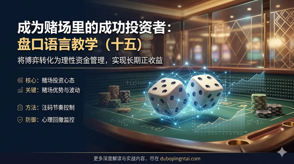 盘口语言教学系列十五——成为赌场里的成功投资者