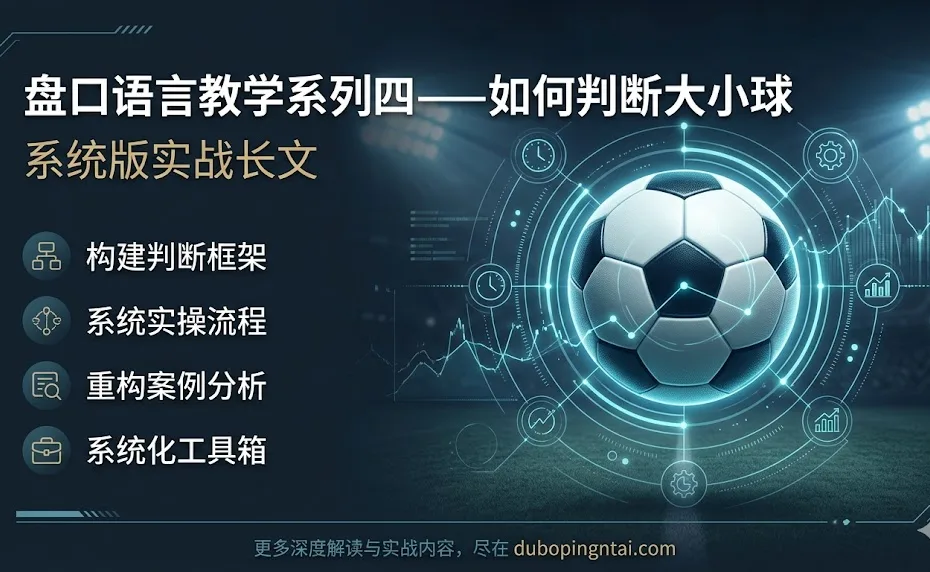 盘口语言教学系列四——如何判断大小球（系统版实战长文）