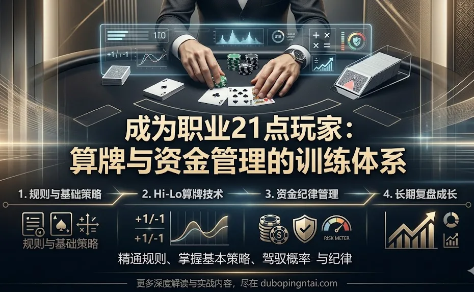 如何成为职业21点玩家：规则、算牌与资金管理的完整训练体系