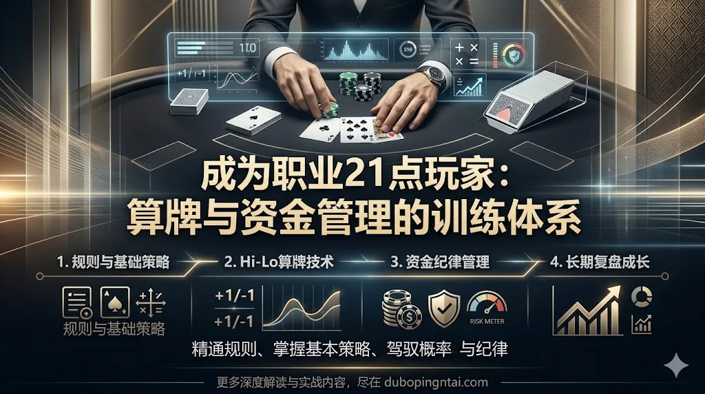如何成为职业21点玩家：规则、算牌与资金管理的完整训练体系