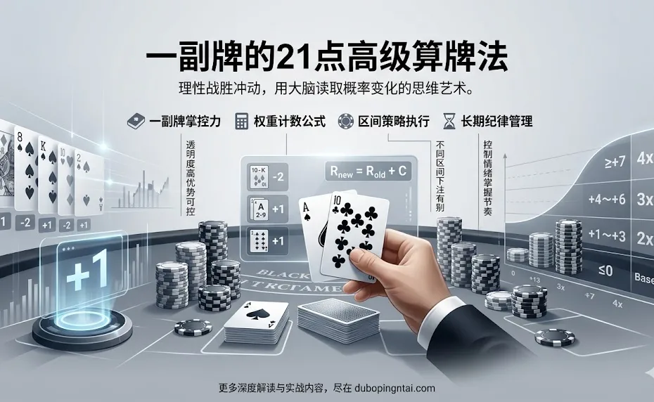 一副牌的21点高级算牌法
