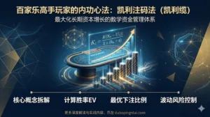 百家乐高手玩家的内功心法：凯利注码法（凯利缆）