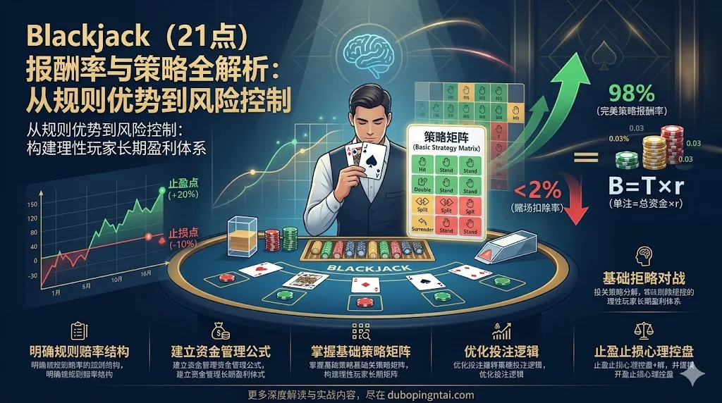Blackjack（21点）报酬率与策略全解析：从规则优势到风险控制