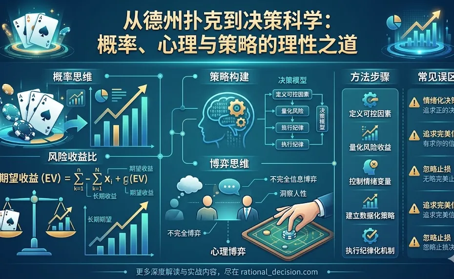 从德州扑克到决策科学：概率、心理与策略的理性之道
