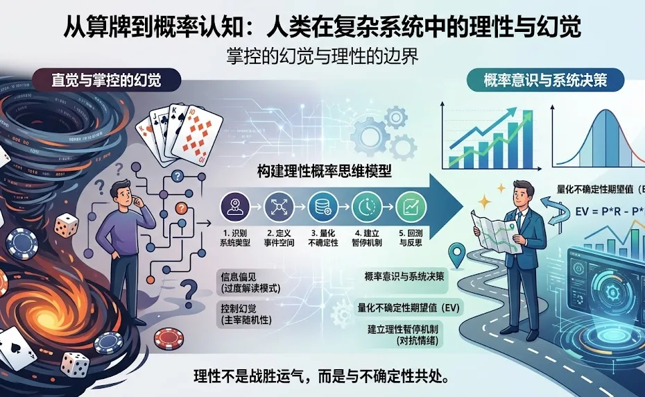 从算牌到概率认知：人类在复杂系统中的理性与幻觉