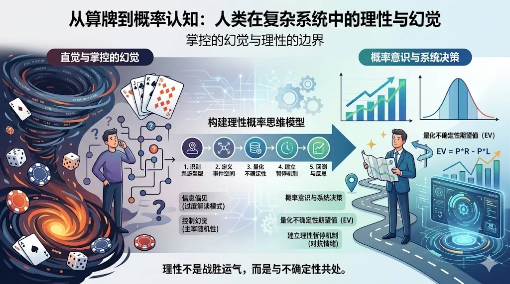 从算牌到概率认知：人类在复杂系统中的理性与幻觉