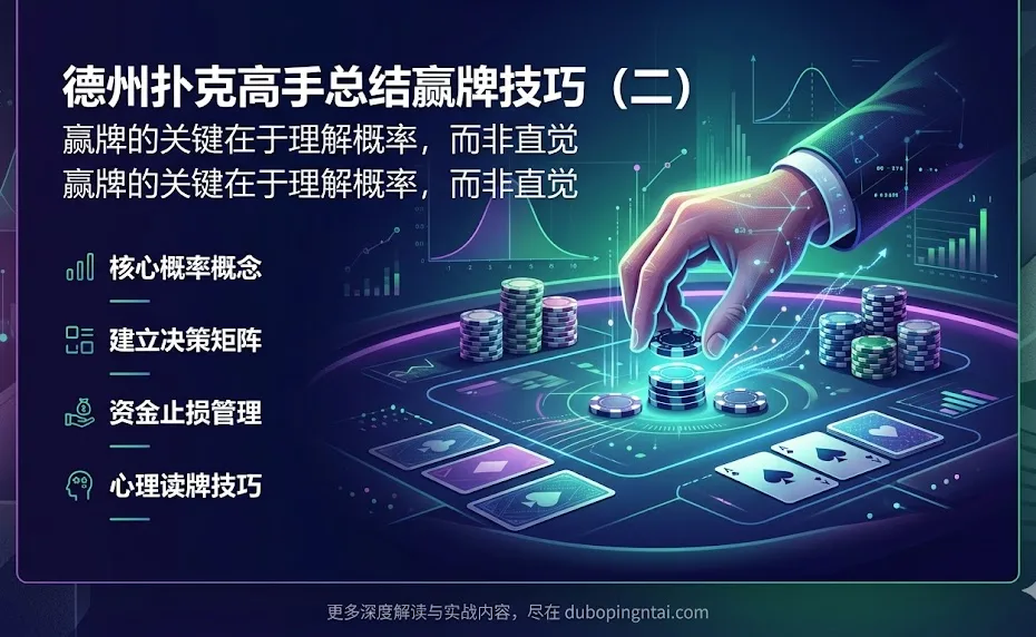 德州扑克高手总结赢牌技巧（二） ——赢牌的关键在于理解概率，而非直觉