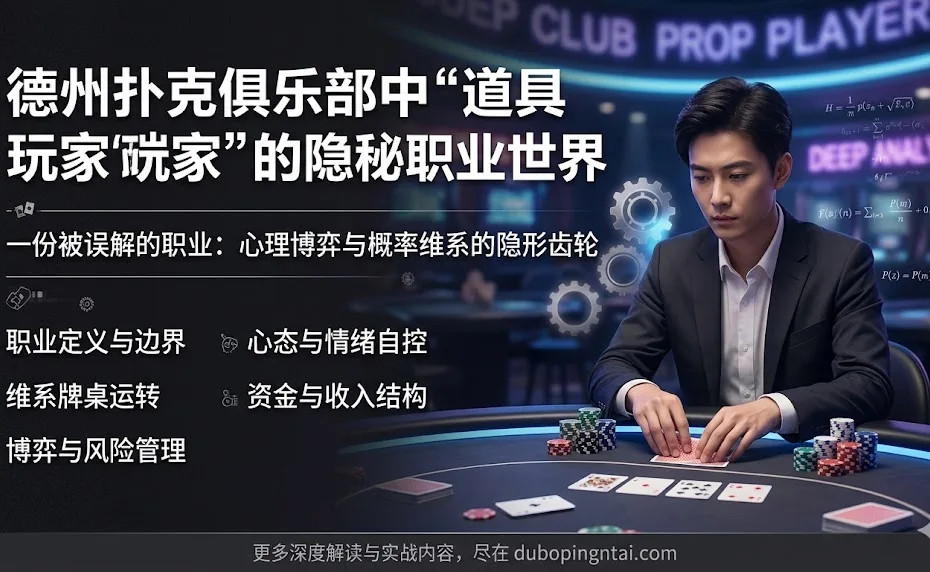 德州扑克俱乐部中“道具玩家”的隐秘职业世界