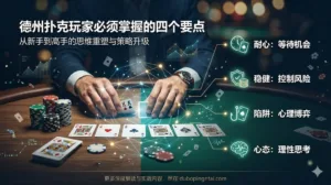 德州扑克玩家必须掌握的四个要点  ——从新手到高手的思维重塑与策略升级