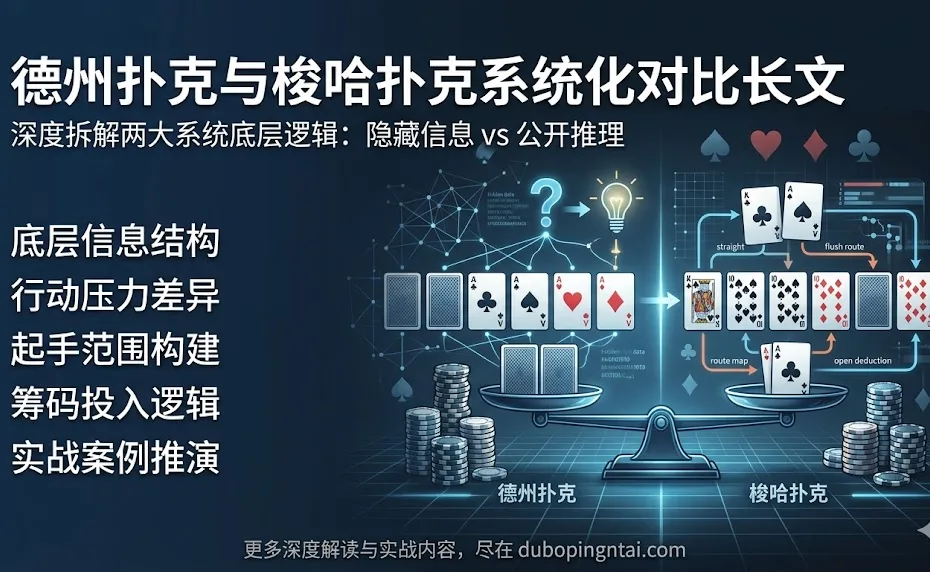 德州扑克与梭哈扑克的系统化对比长文
