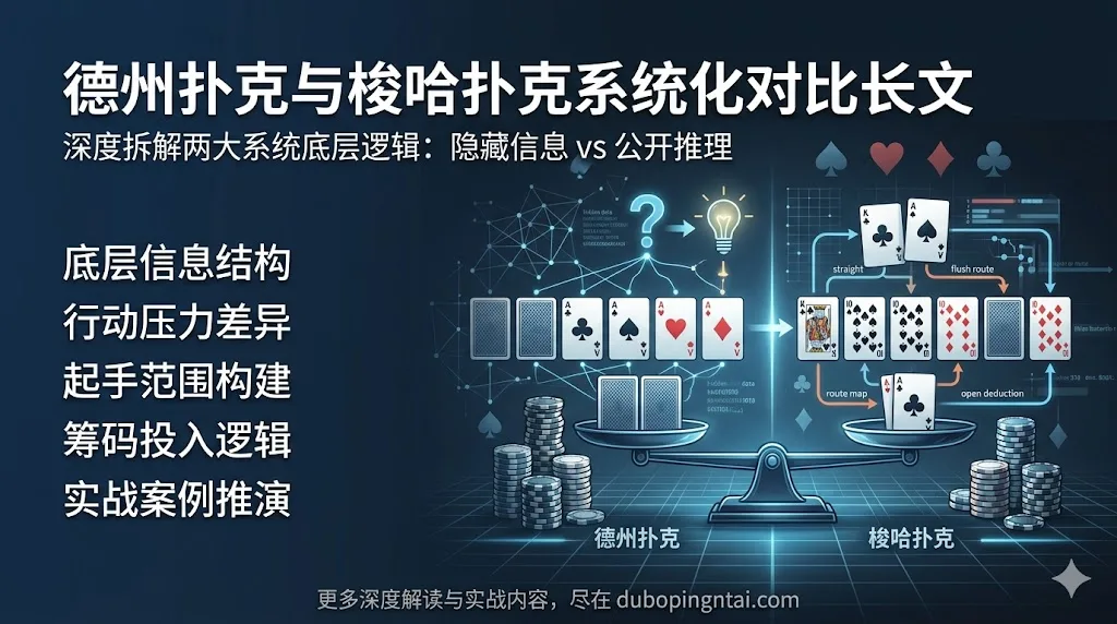 德州扑克与梭哈扑克的系统化对比长文