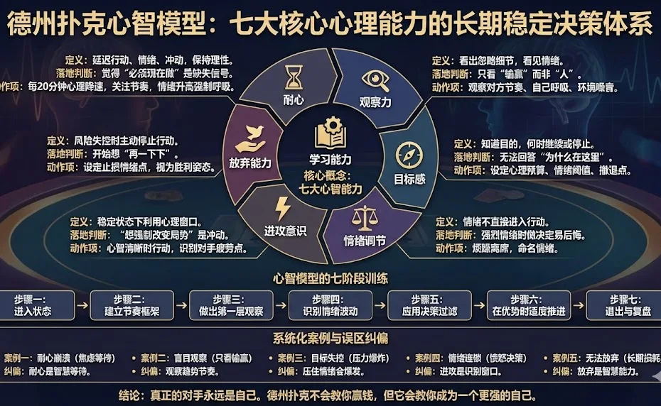 德州扑克心智模型：七大核心心理能力的长期稳定决策体系