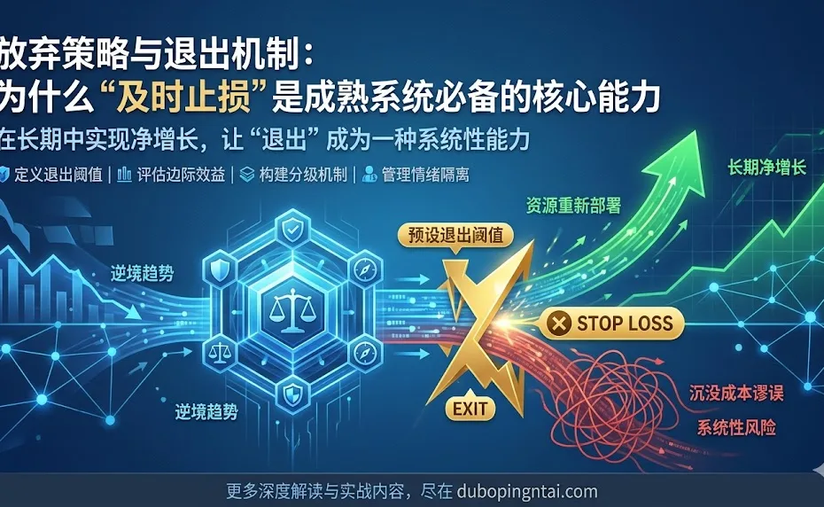 放弃策略与退出机制：为什么“及时止损”是成熟系统必备的核心能力