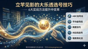 立竿见影的大乐透选号技巧：6大实战方法提升中奖率（适用于大乐透、南粤风采、22选5等玩法）