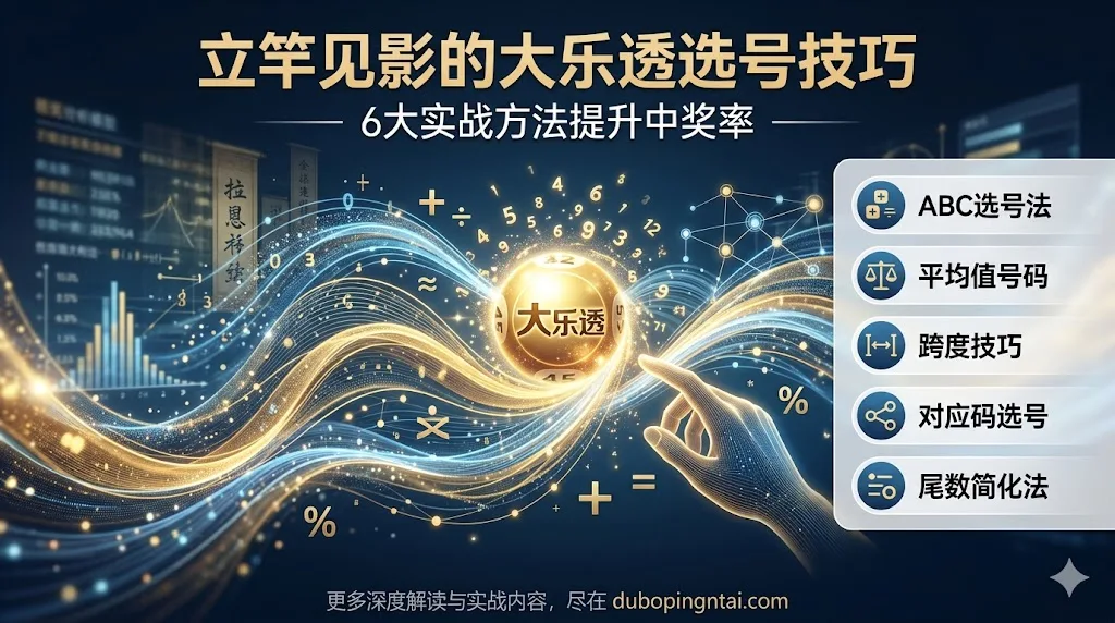 立竿见影的大乐透选号技巧：6大实战方法提升中奖率（适用于大乐透、南粤风采、22选5等玩法）