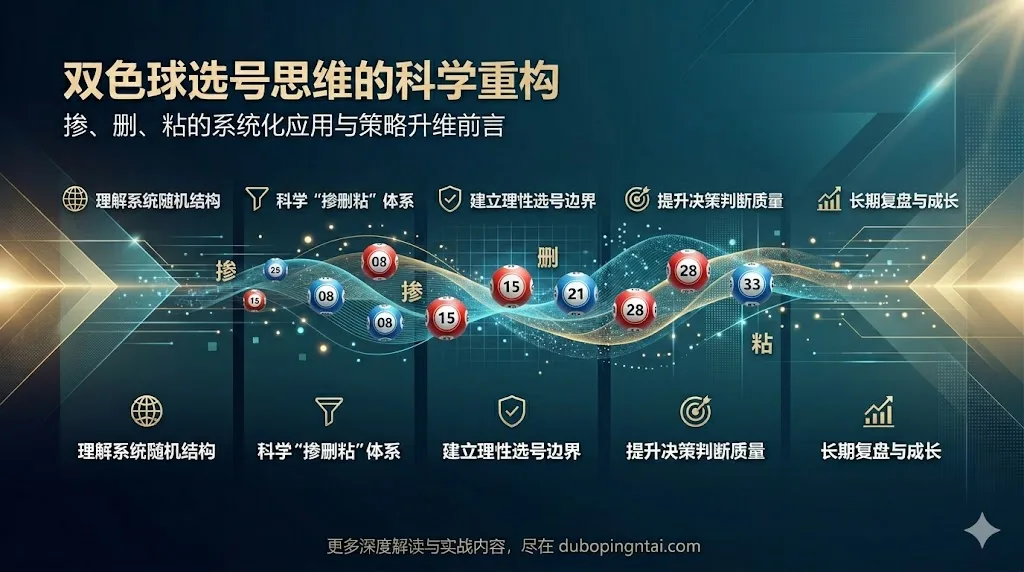 双色球选号思维的科学重构：掺、删、粘的系统化应用与策略升维