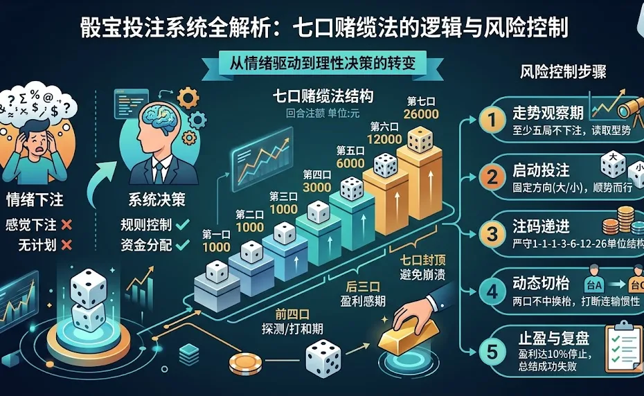骰宝投注系统全解析：七口赌缆法的逻辑与风险控制