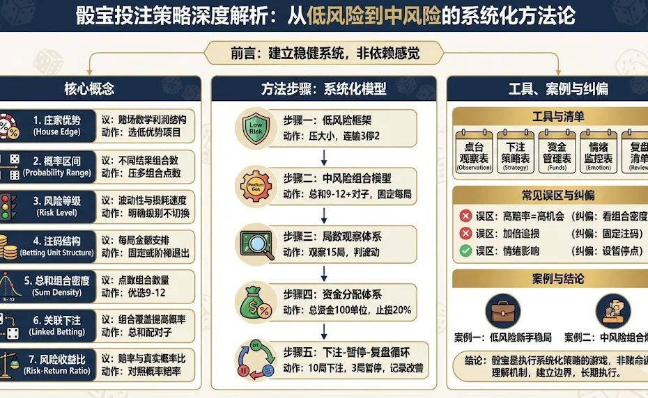 骰宝投注策略深度解析：从低风险到中风险的系统化方法论