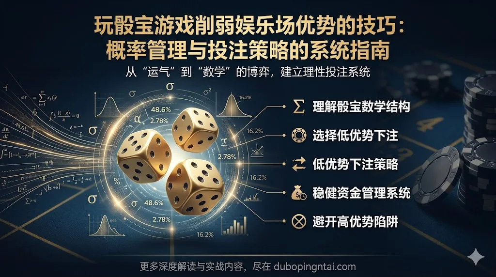 玩骰宝游戏削弱娱乐场优势的技巧：概率管理与投注策略的系统指南