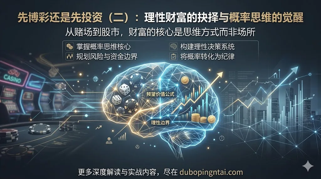 先博彩还是先投资（二）：理性财富的抉择与概率思维的觉醒