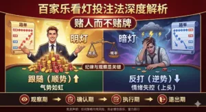 百家乐看灯投注法深度解析:赌人而不赌牌的实战策略与心理博弈指南