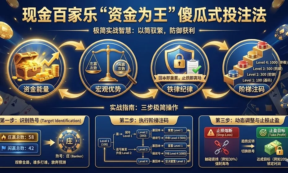 现金百家乐“资金为王”极简投注法：以简驭繁的实战智慧