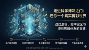 带你走进科学博彩之门，还你一个真实博彩世界：盘口逻辑、赔率误区与博彩思维体系的重建