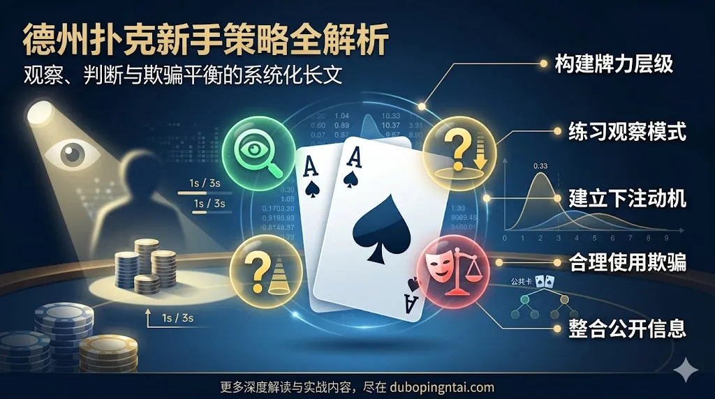 德州扑克新手策略全解析：观察、判断与欺骗平衡的系统化长文