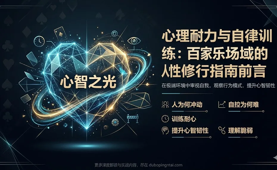 关于心理耐力与自律训练的一些建议：以百家乐场域为隐喻的人性修行长文指南