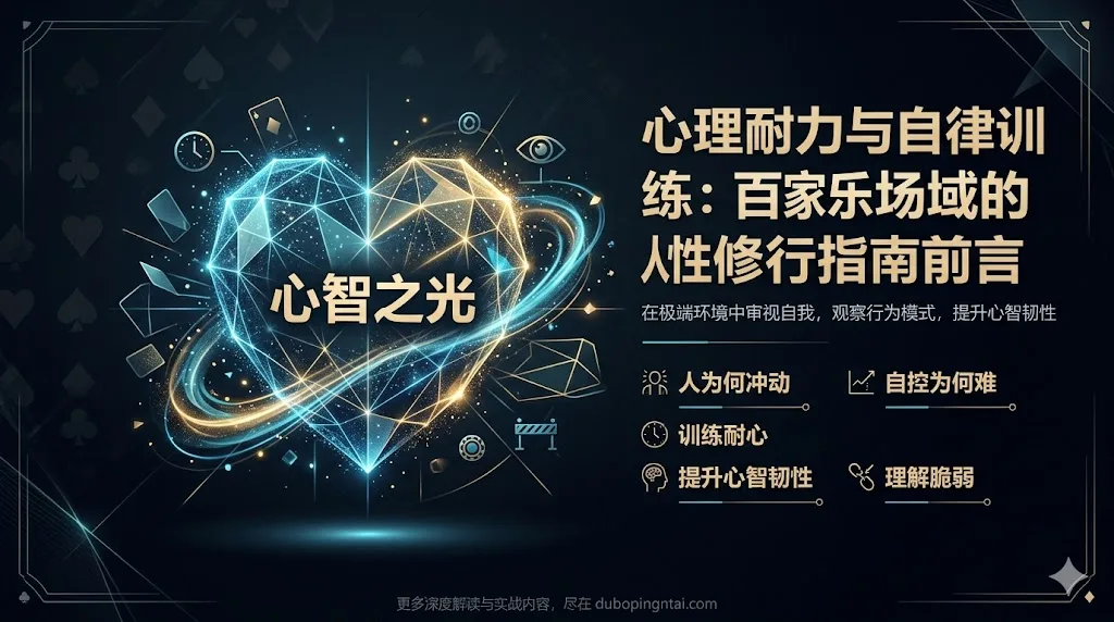 关于心理耐力与自律训练的一些建议：以百家乐场域为隐喻的人性修行长文指南