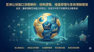 亚洲让球盘口深度解析：结构逻辑、操盘原理与系统理解框架