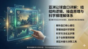 亚洲让球盘口详解：结构逻辑、操盘原理与科学理解体系