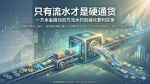 只有流水才是硬通货：一万本金撬动百万流水的机械化套利实录