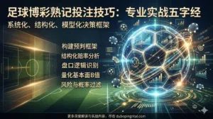 足球博彩熟记投注技巧之五字经：系统化、结构化、模型化的专业实战指南